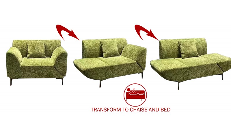 NapMate Sofa Bed Armchair in Fabric (Stock)